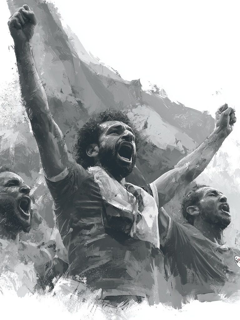 Football Victory Chant Illustration Poster. poster detail