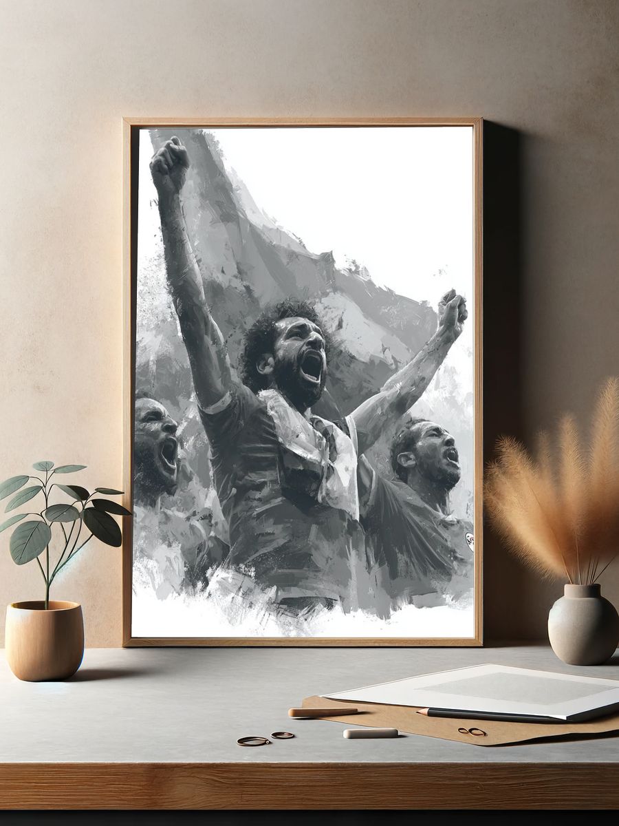 Football Victory Chant Illustration Poster. — room view 2