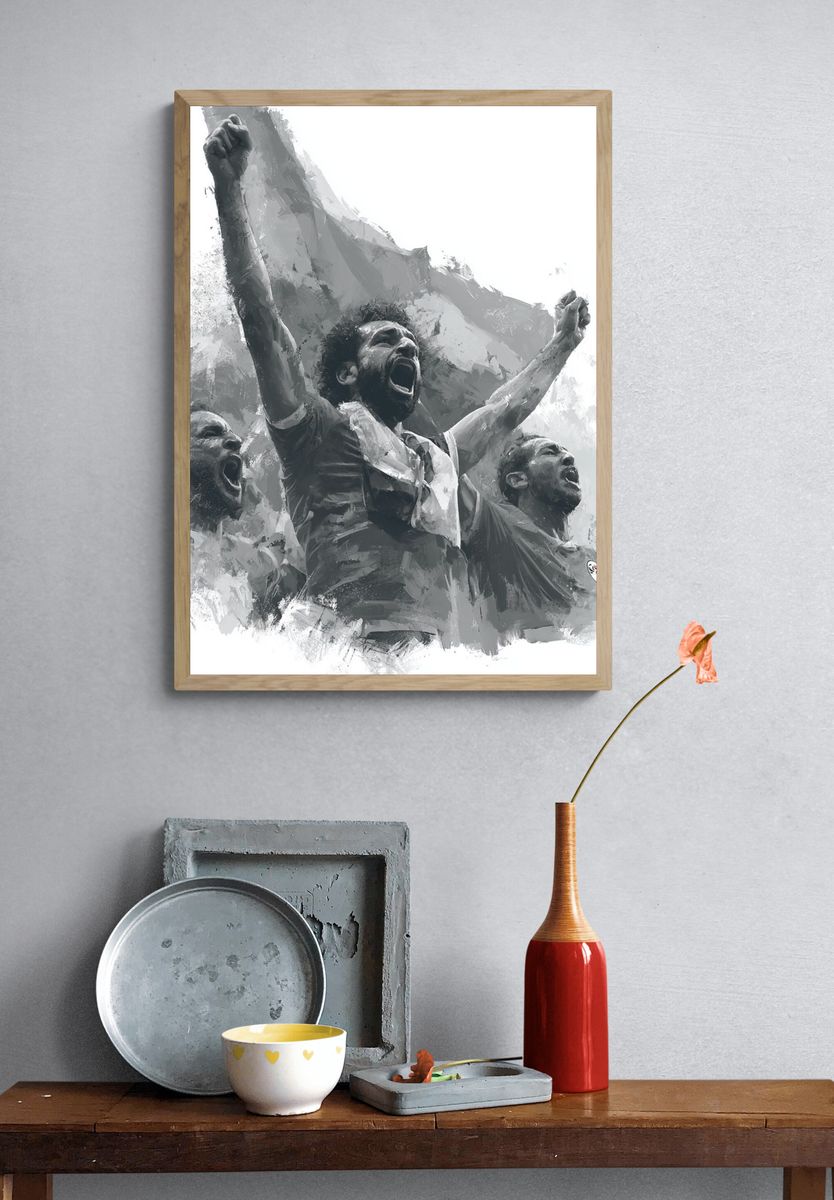 Football Victory Chant Illustration Poster. — room view 3