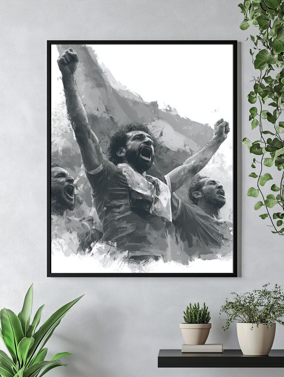 Football Victory Chant Illustration Poster. — room view 4