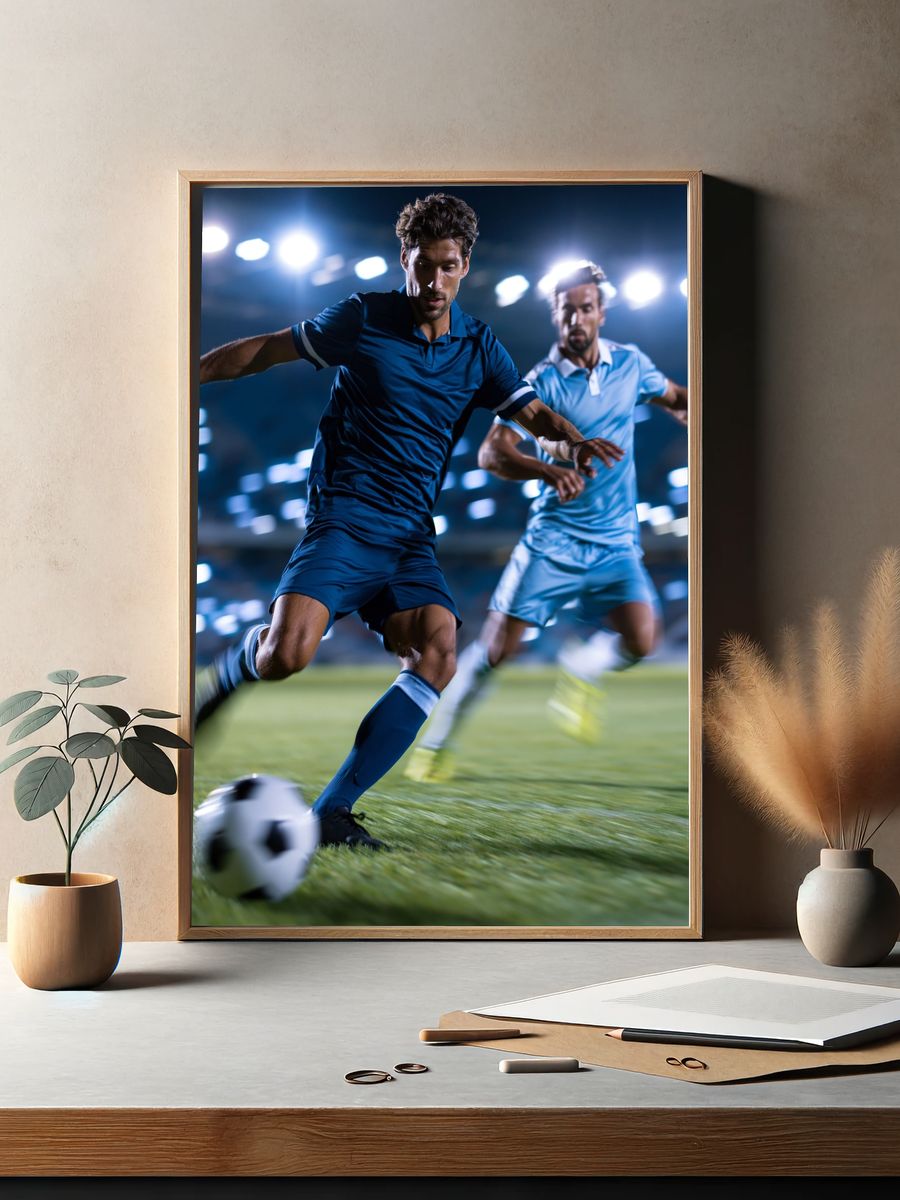 Soccer Action Photography Poster. — room view 2