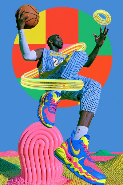 Basketball Neon Pop Art Poster. poster
