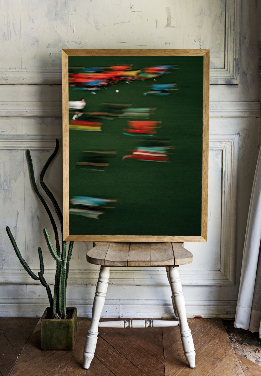 Blurred Soccer Match Abstract Poster. — room view 1