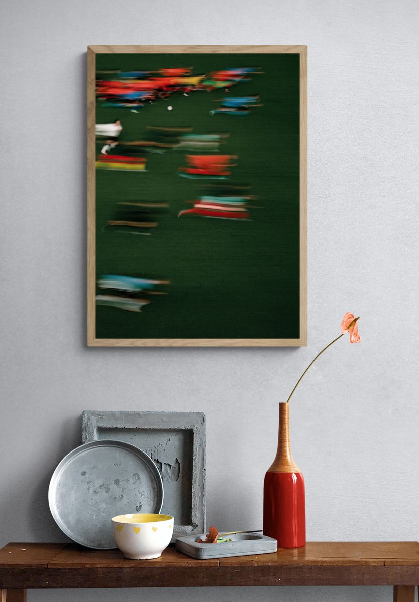 Blurred Soccer Match Abstract Poster. — room view 3
