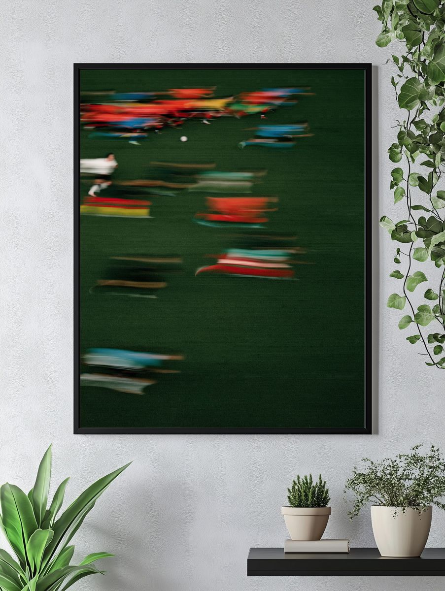 Blurred Soccer Match Abstract Poster. — room view 4