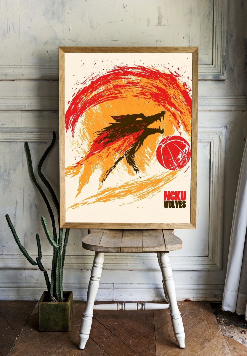 NCKU Wolves Graphic Poster. — room view 1