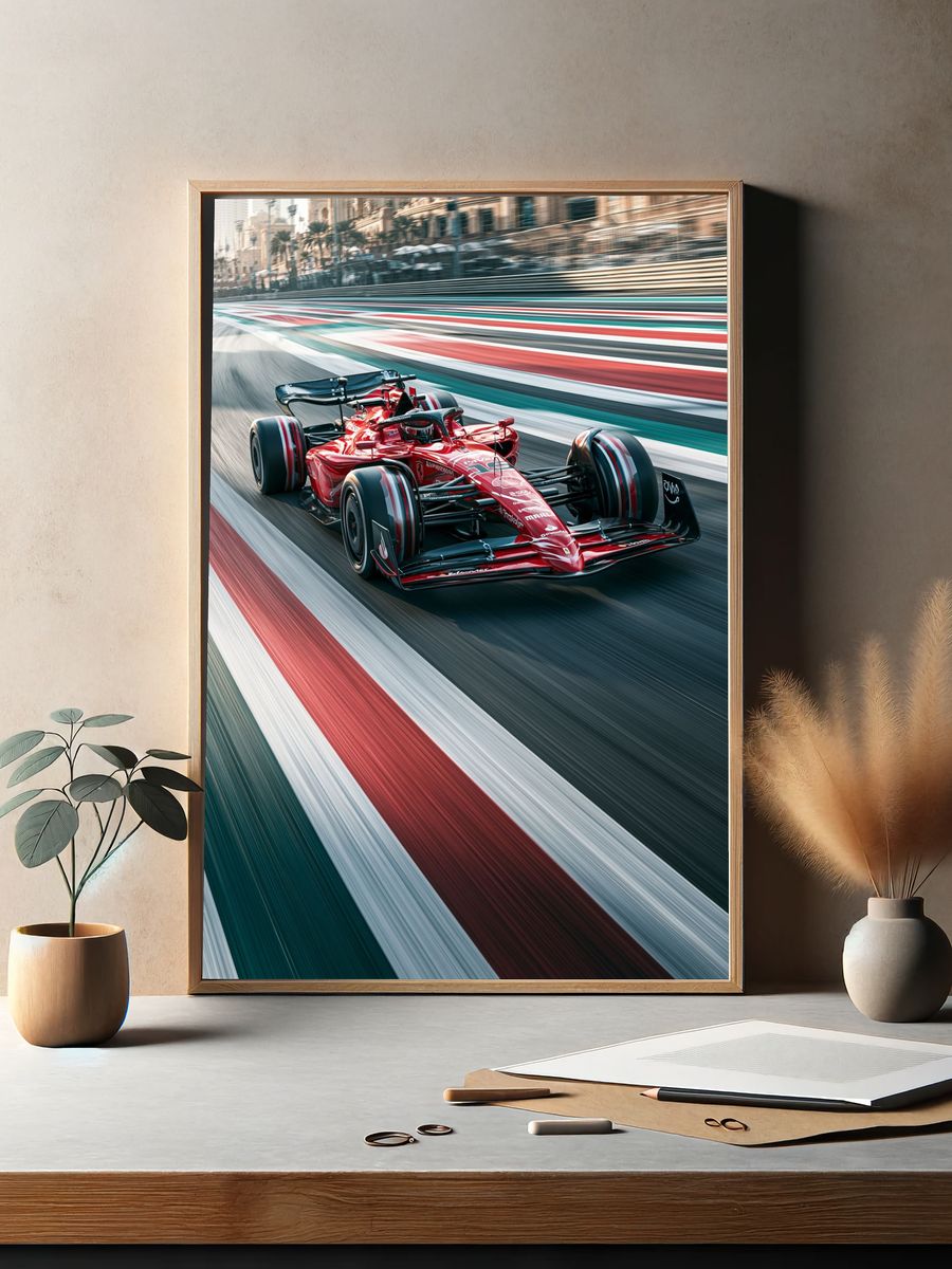 Formula 1 Racing Car Photography Poster. — room view 2