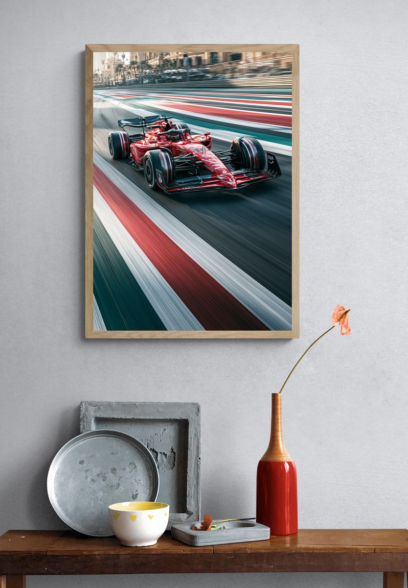 Formula 1 Racing Car Photography Poster. — room view 3