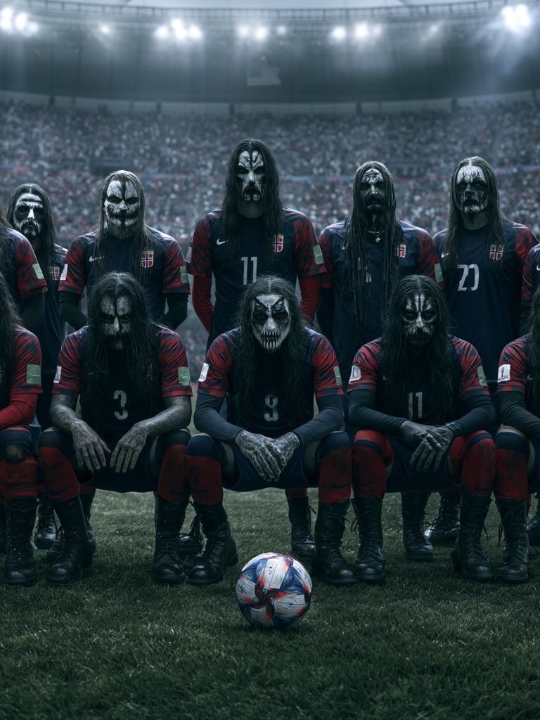 Black Metal Soccer Team Poster. poster detail
