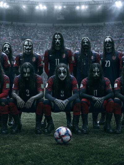 Black Metal Soccer Team Poster.