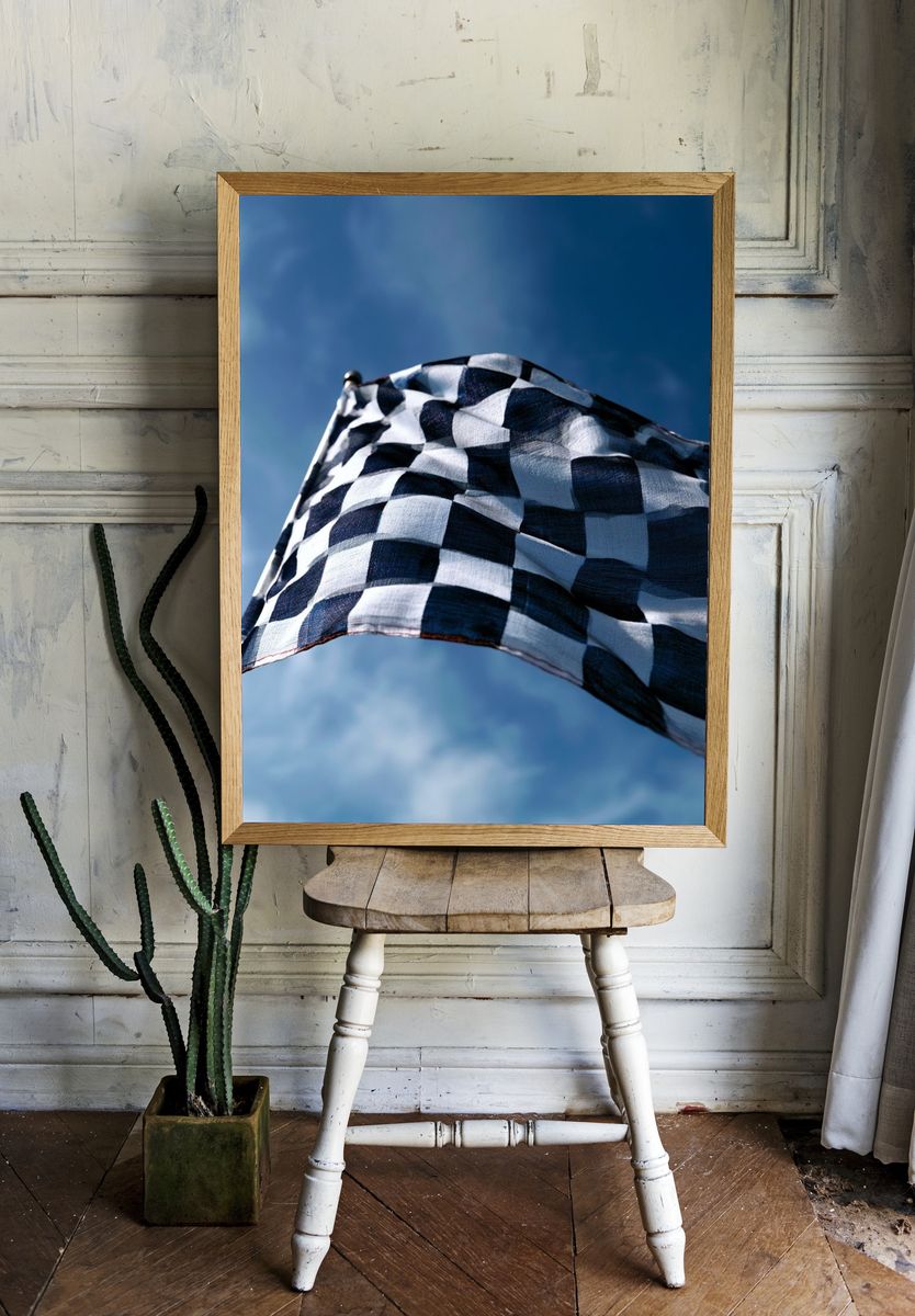 Checkered Flag Photography Poster. room preview
