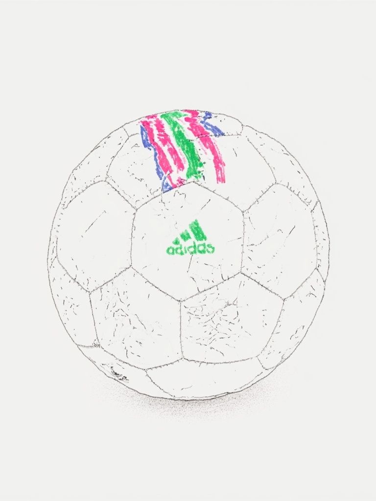 Sketch Soccer Ball Typography Print. poster detail