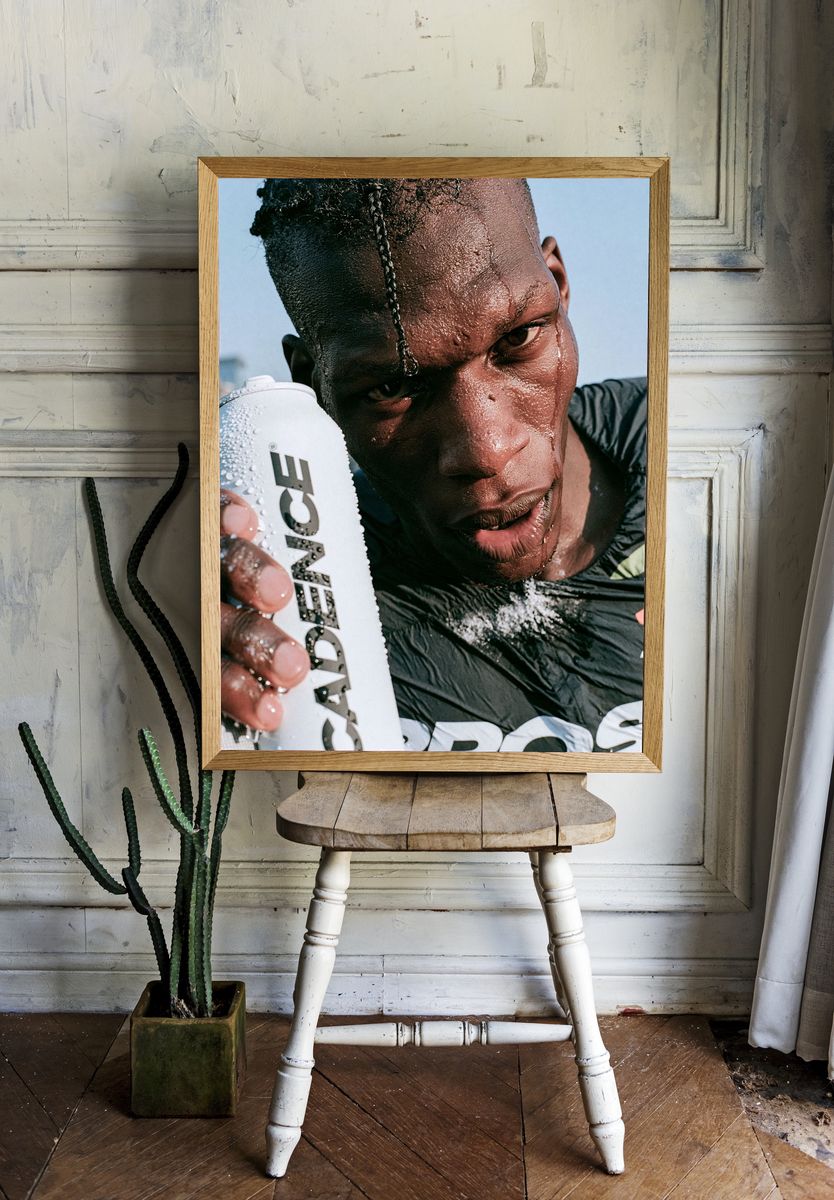 Sweaty Athlete Portrait Photography Poster. room preview
