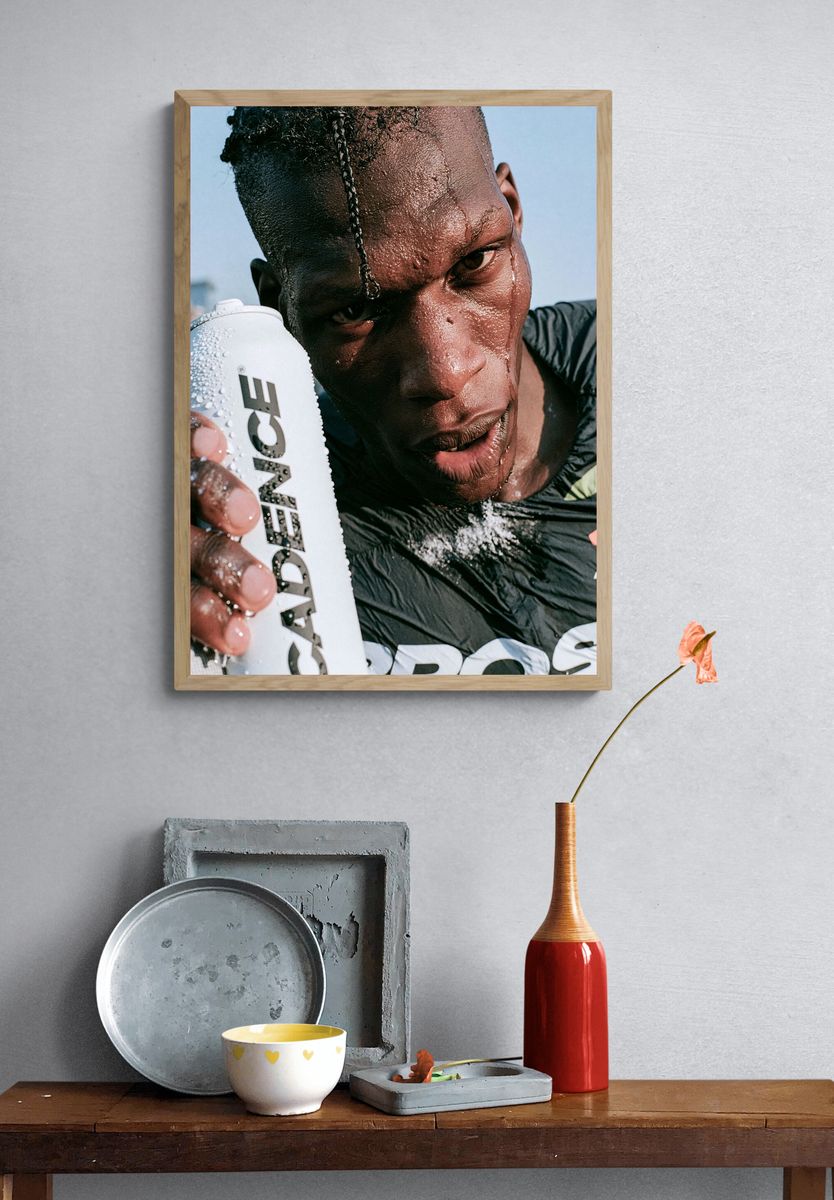 Sweaty Athlete Portrait Photography Poster. — room view 3