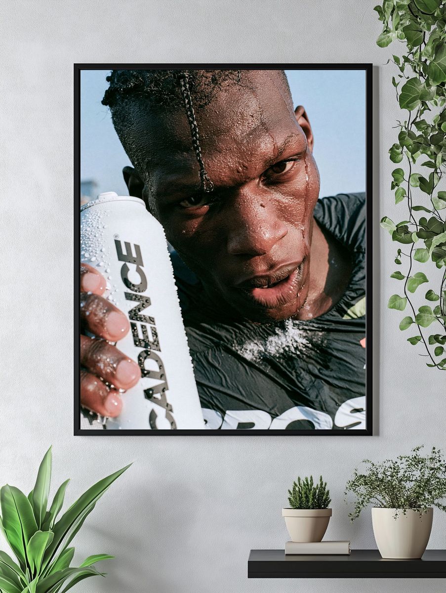 Sweaty Athlete Portrait Photography Poster. — room view 4