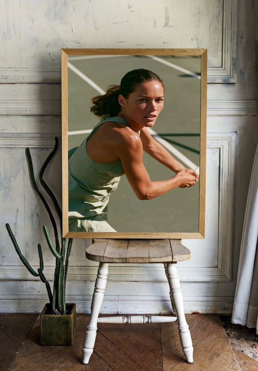 Tennis Player Action Photography Poster. room preview