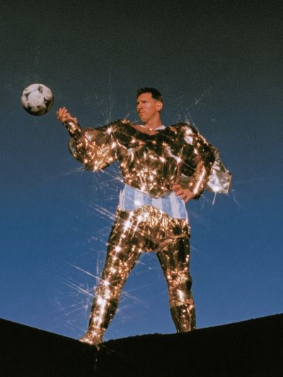 Sparkling Football Portrait Print.