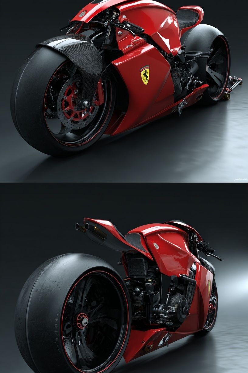 Red Superbike Photography Poster. poster detail