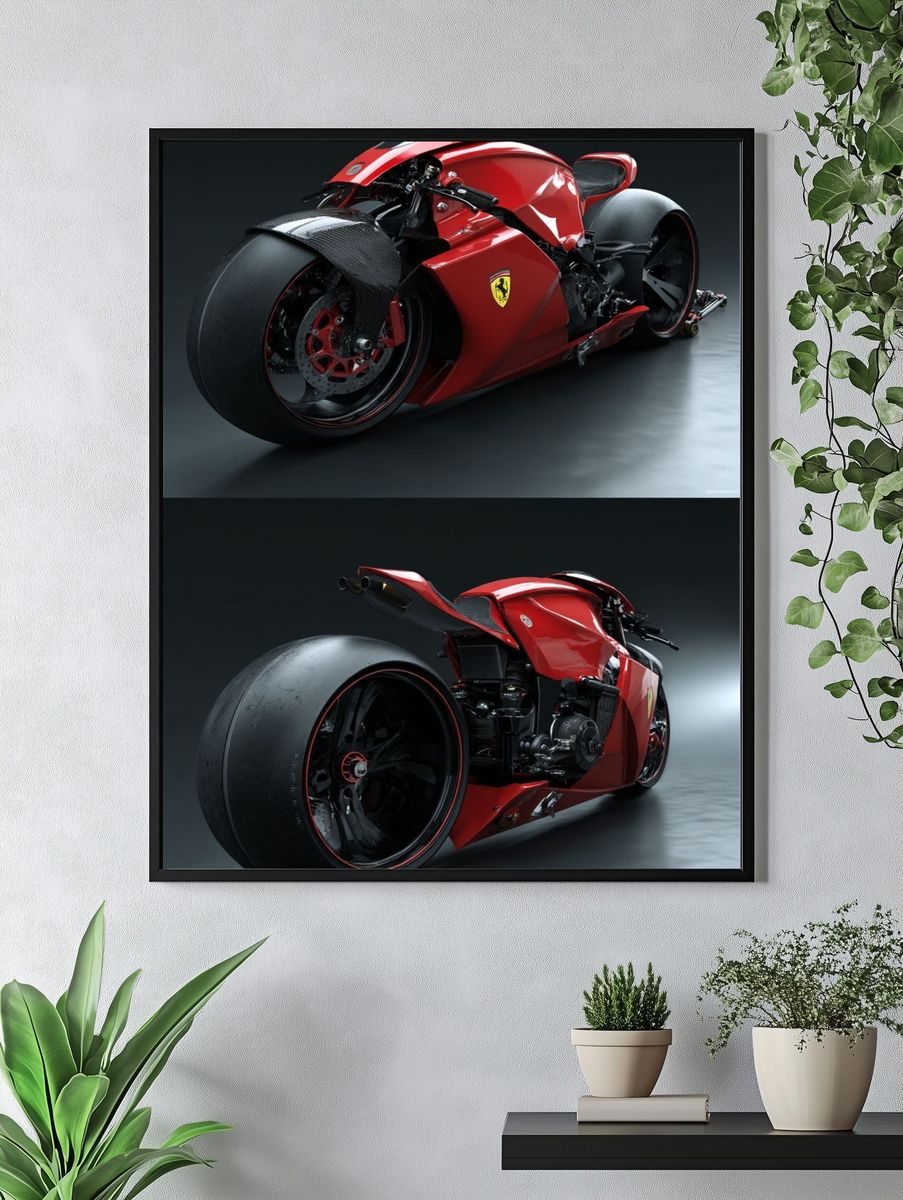 Red Superbike Photography Poster. — room view 4