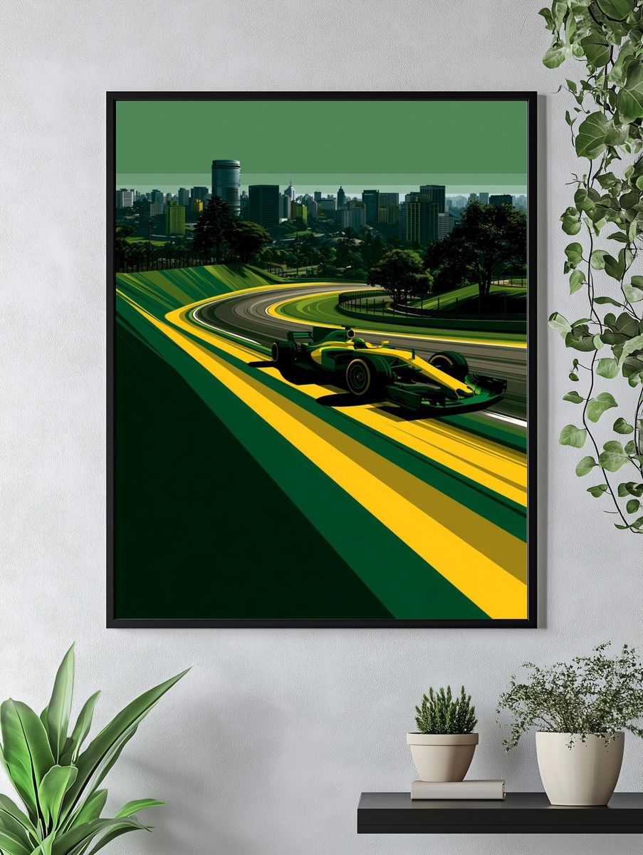 Brazilian Grand Prix Racing Poster. — room view 4