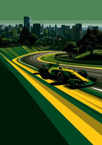 Brazilian Grand Prix Racing Poster. poster