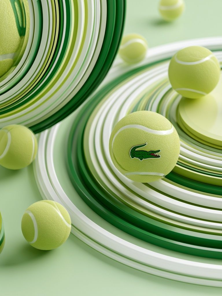 Lacoste Tennis Balls Abstract Poster. poster detail