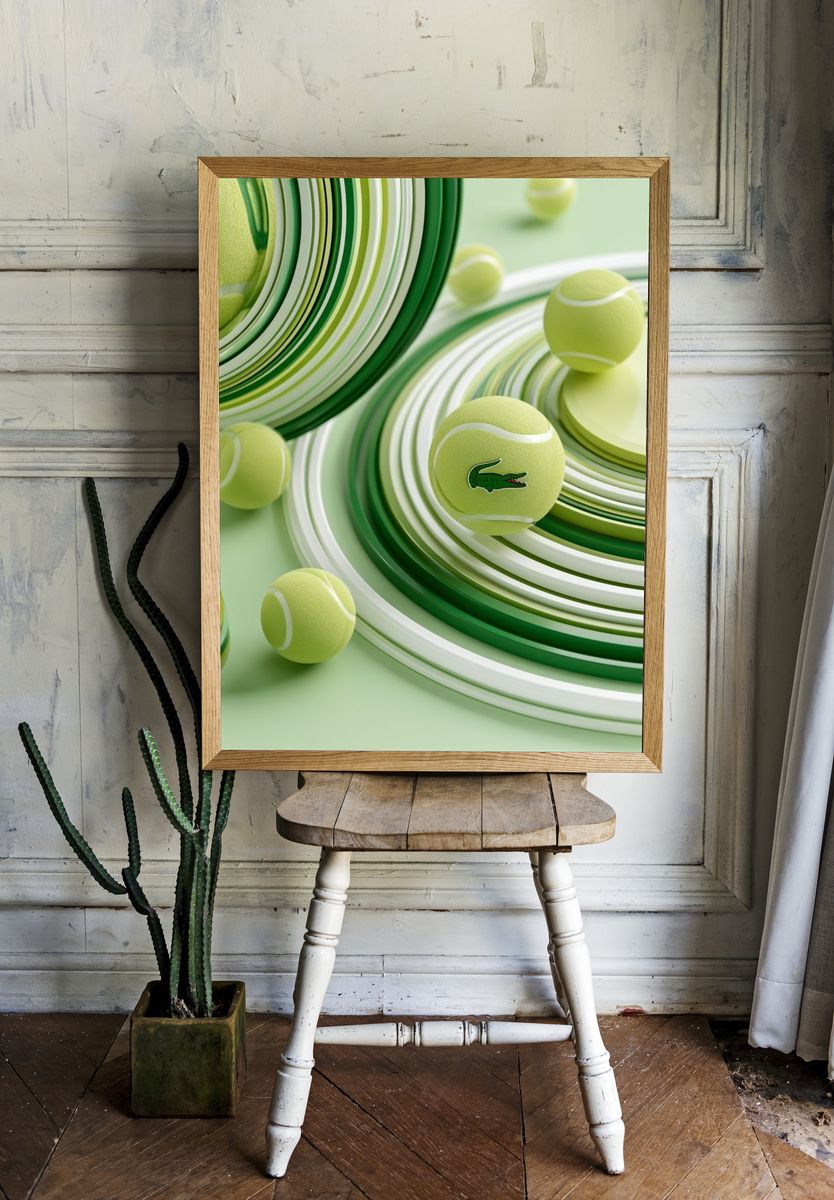 Lacoste Tennis Balls Abstract Poster. room preview
