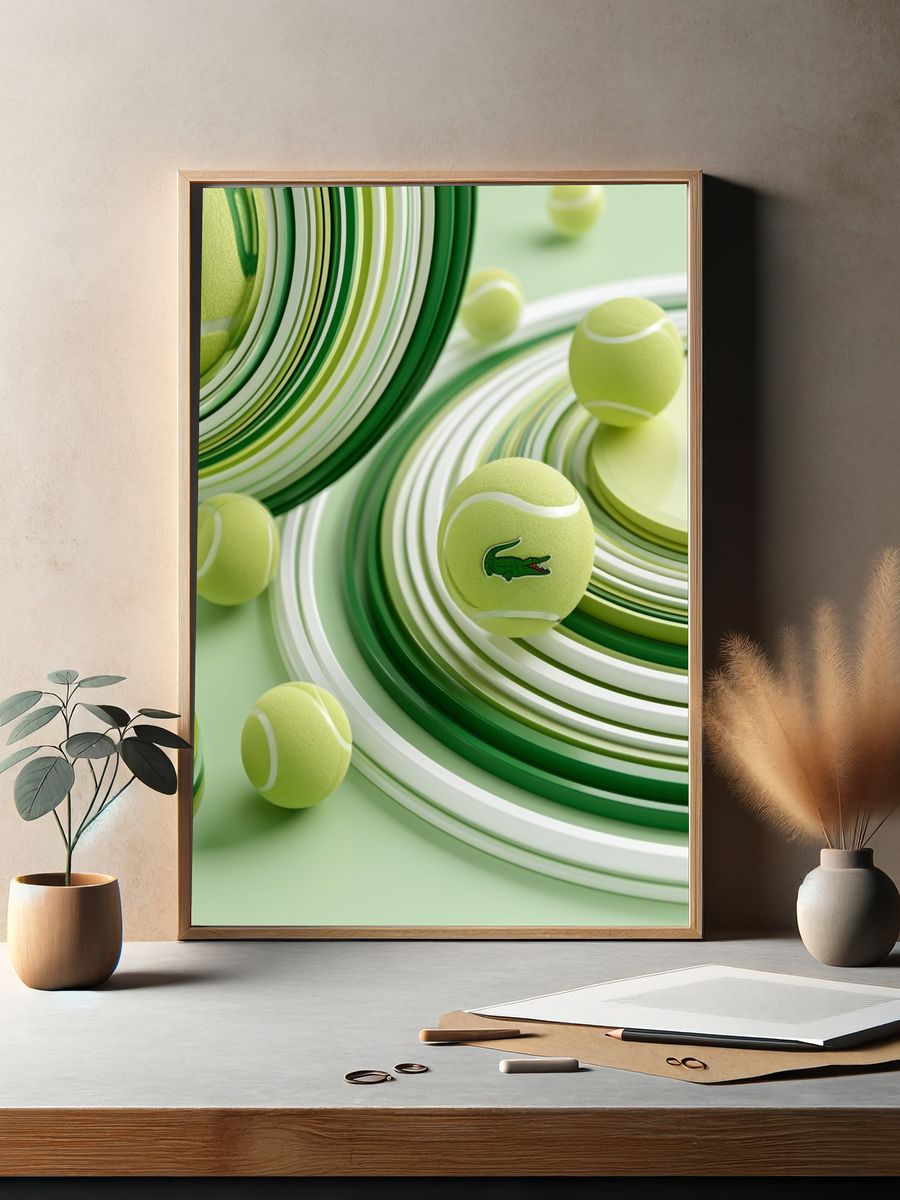 Lacoste Tennis Balls Abstract Poster. — room view 2