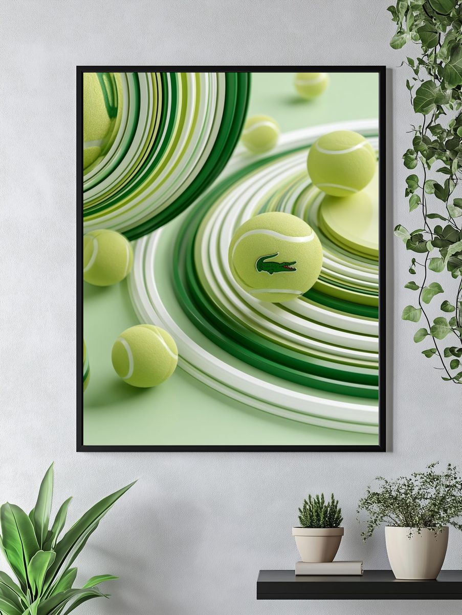 Lacoste Tennis Balls Abstract Poster. — room view 4
