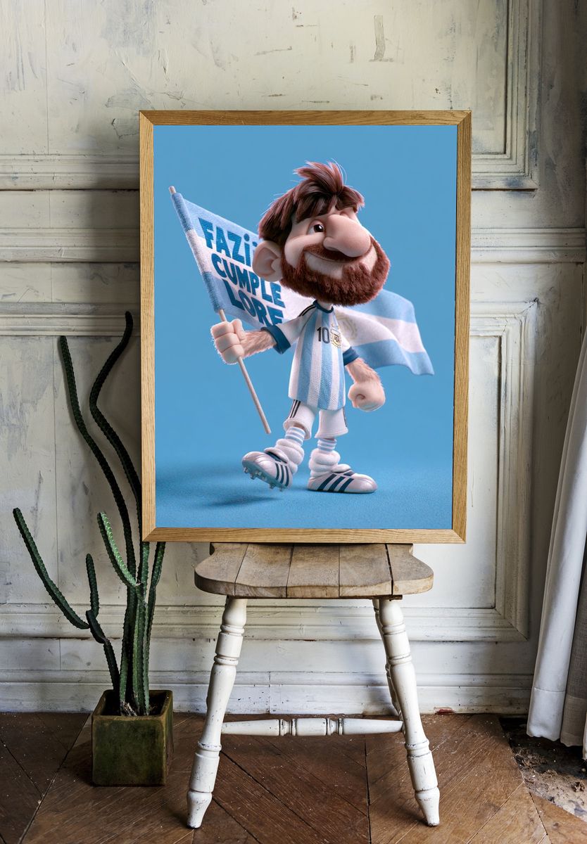 Argentina Football Fan Character Poster. room preview