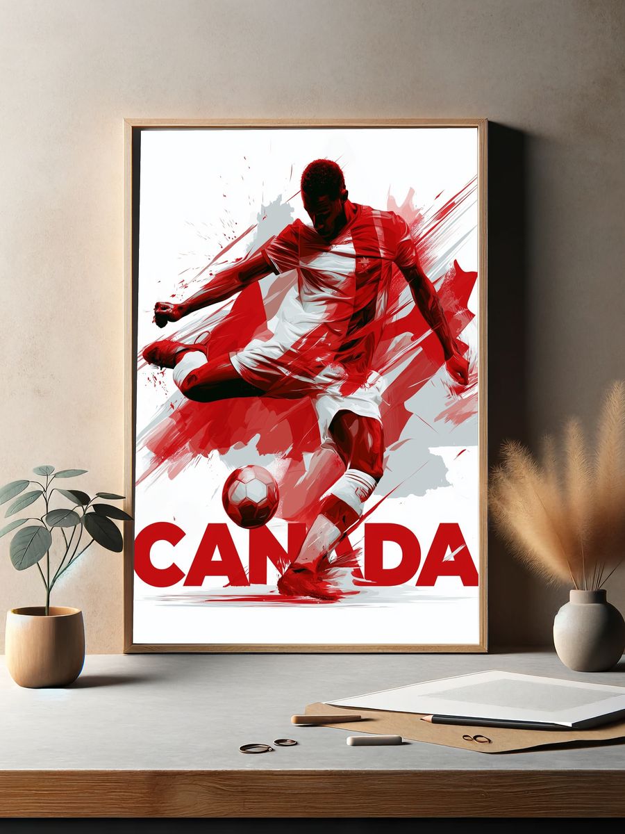 Canada Soccer Action Poster. — room view 2