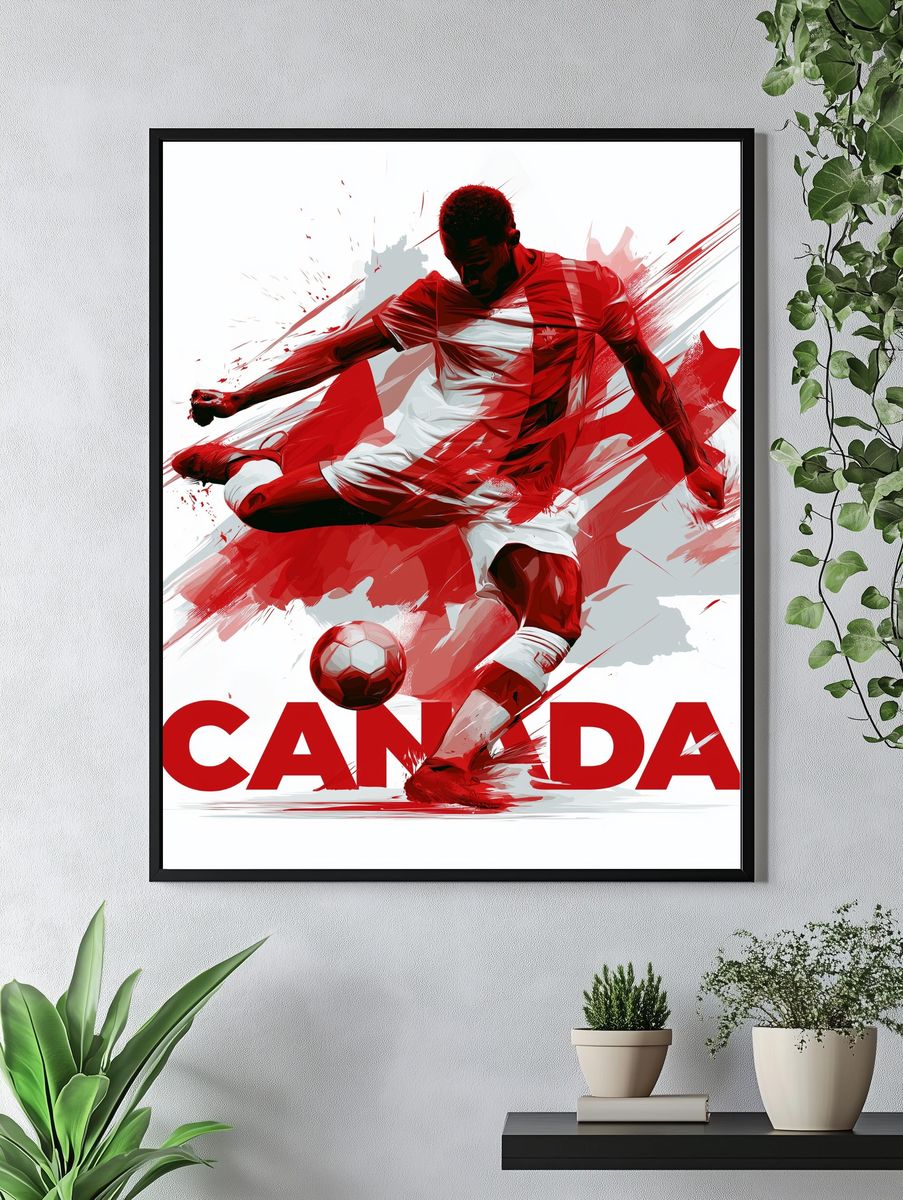 Canada Soccer Action Poster. — room view 4