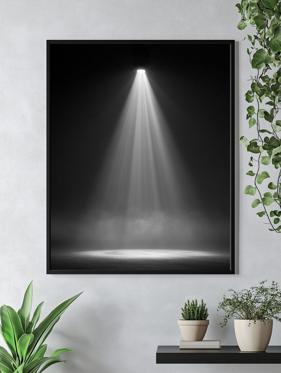 Spotlight in the Dark Photography Poster. — room view 4