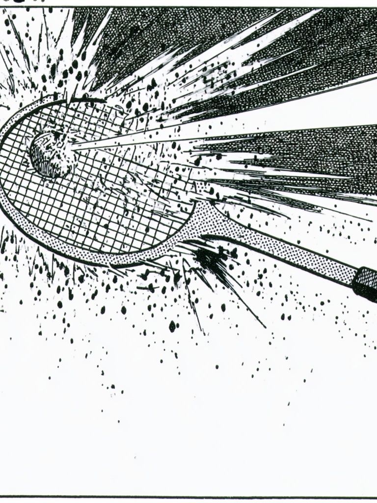 Tennis Racket Impact Illustration Poster. poster — sport art