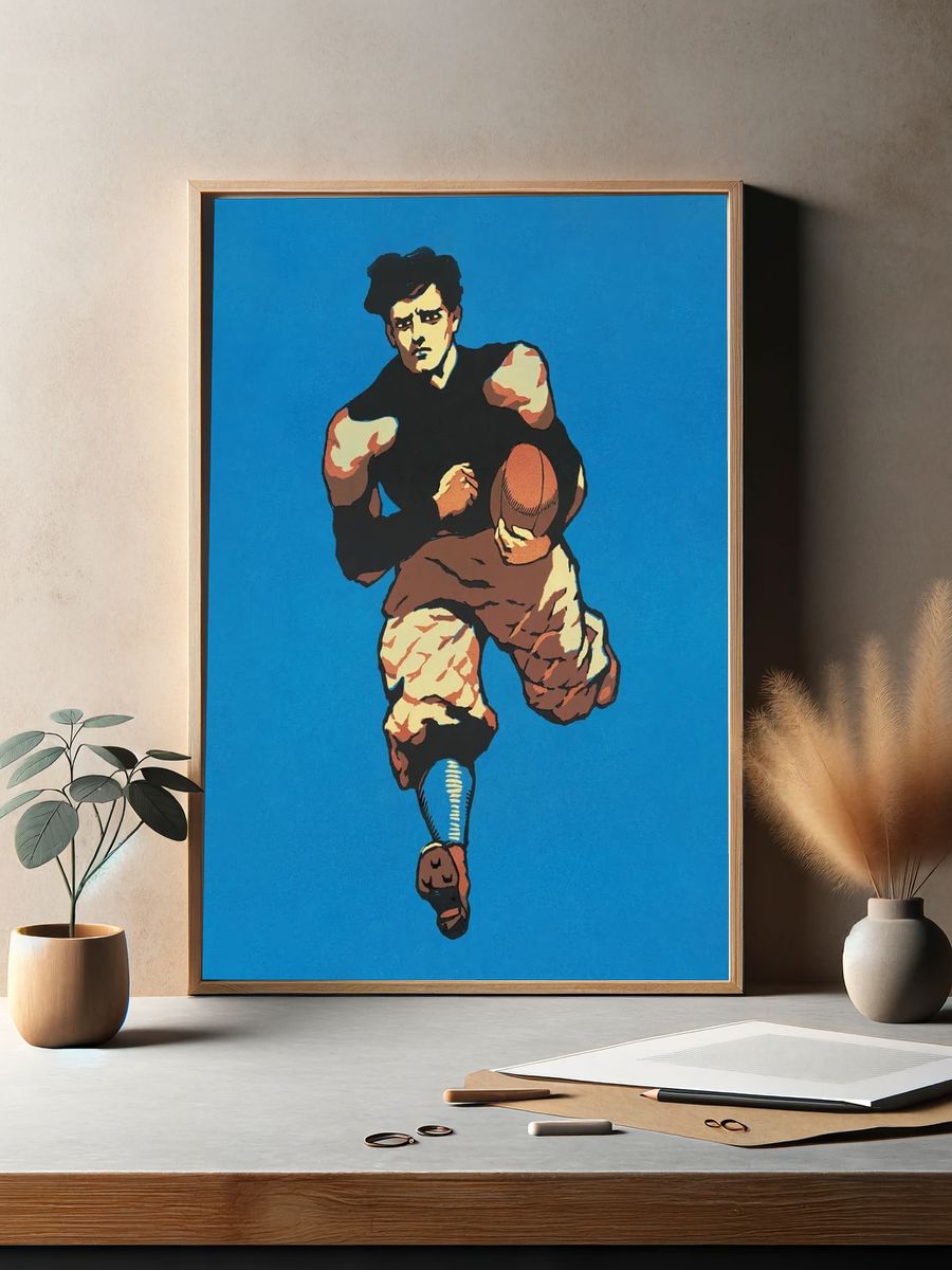 Football Runner Pop Art Poster. — room view 2