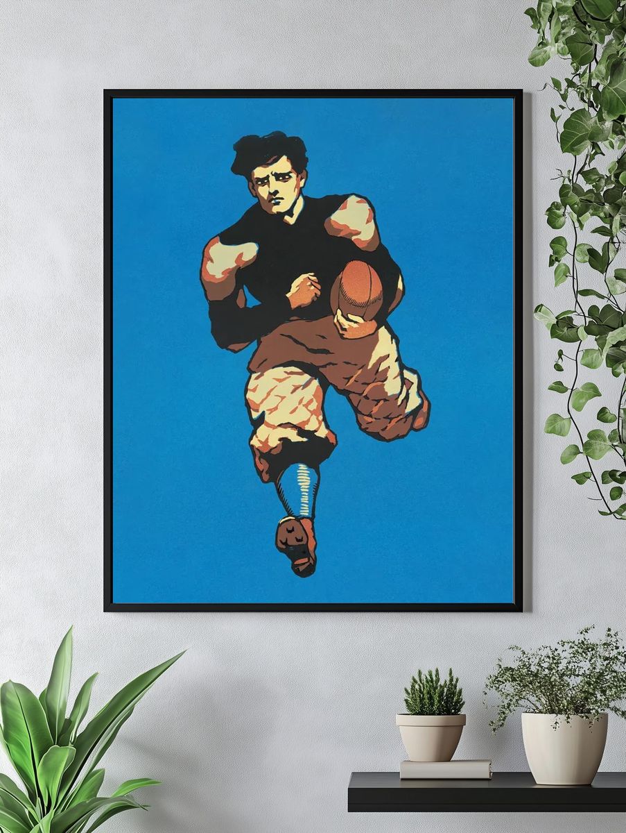 Football Runner Pop Art Poster. — room view 4