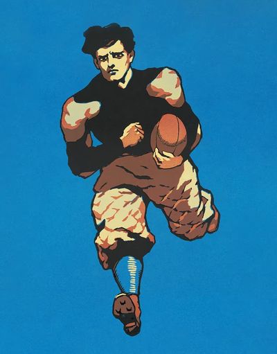 Football Runner Pop Art Poster