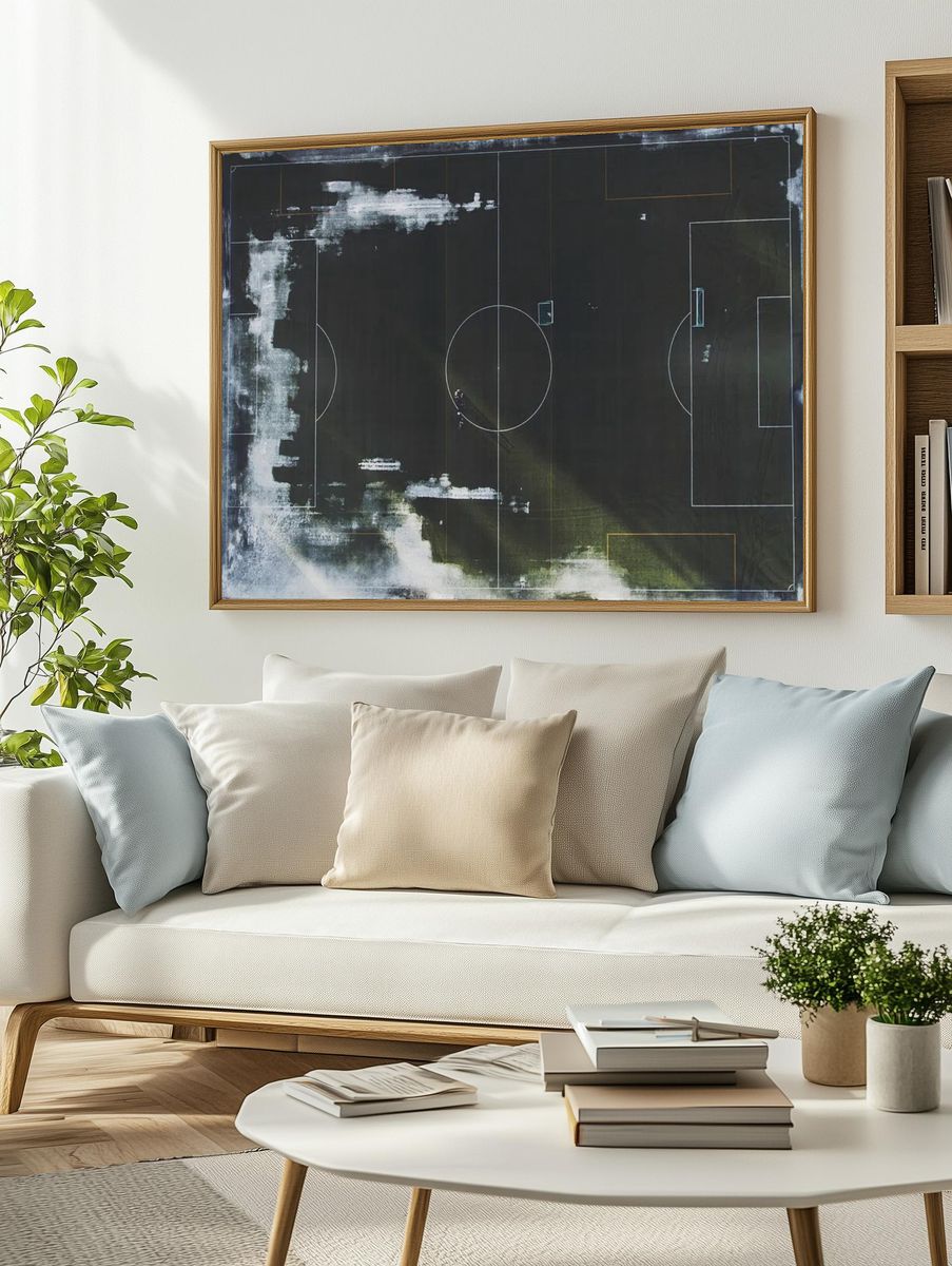Football field flat lay. Original. — room view 2