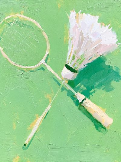 Badminton Racket Still Life Print.