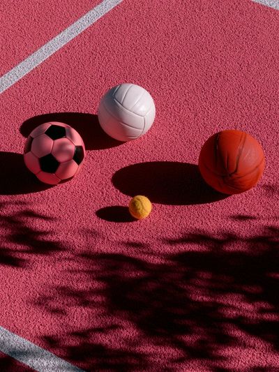 Pink Sports Balls Photography Poster. poster