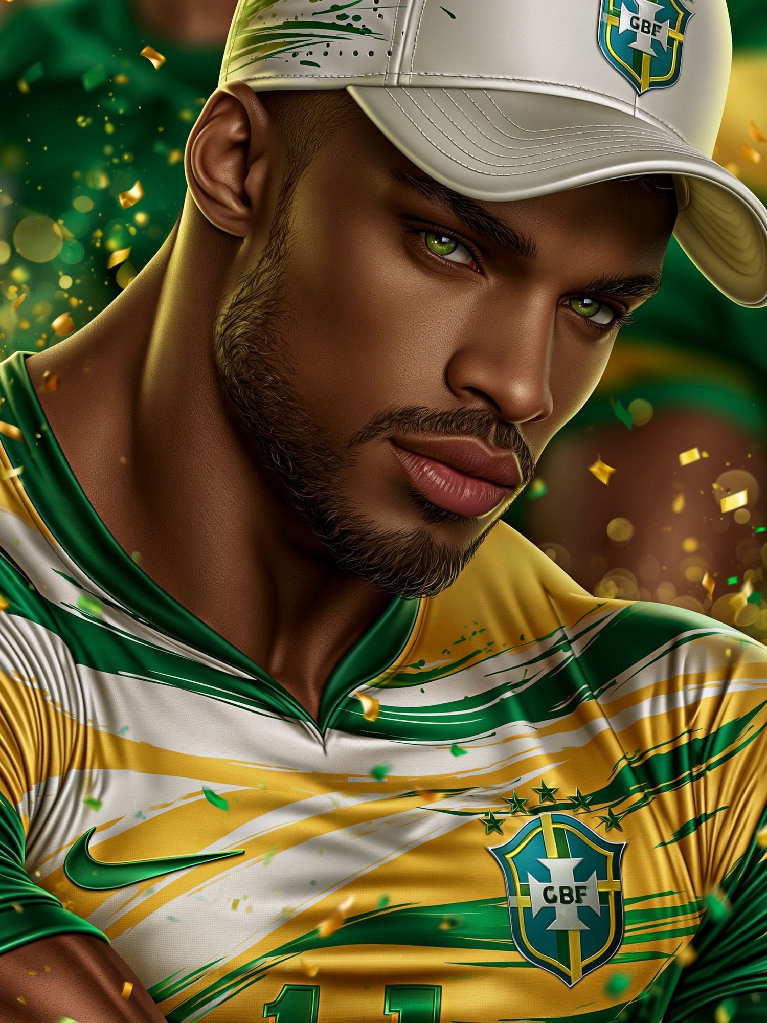 Brazil Fan Portrait Poster. poster detail