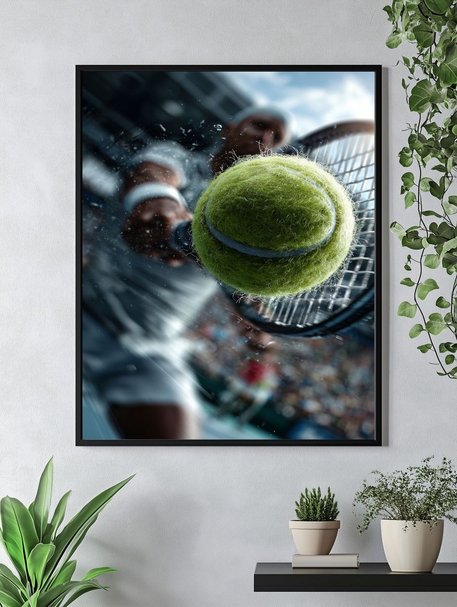 Tennis Serve Action Photography Poster. — room view 4