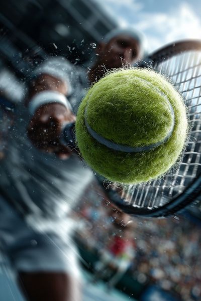 Tennis Serve Action Photography Poster. poster
