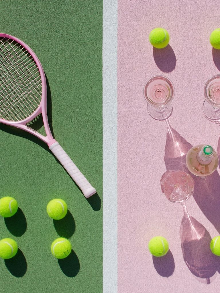 Pastel Tennis Still Life Poster. poster — sport art