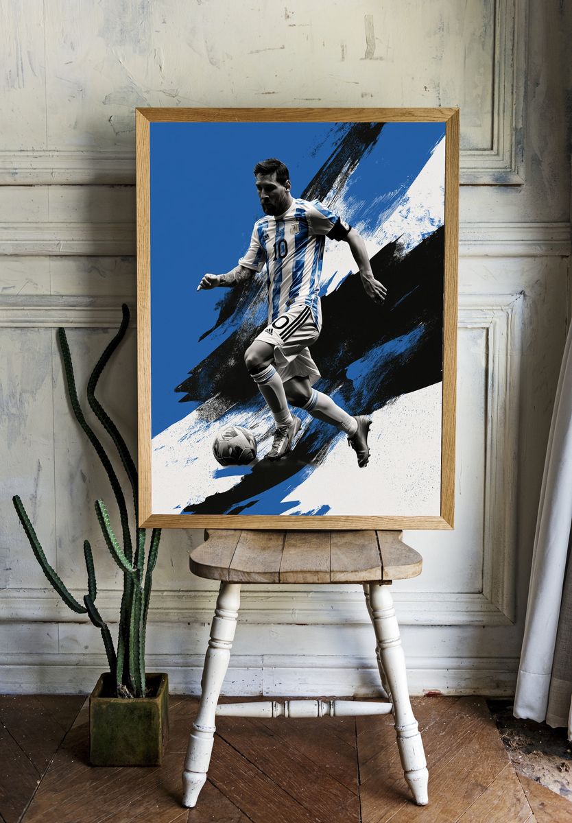Argentina Football Star Sport Poster. room preview