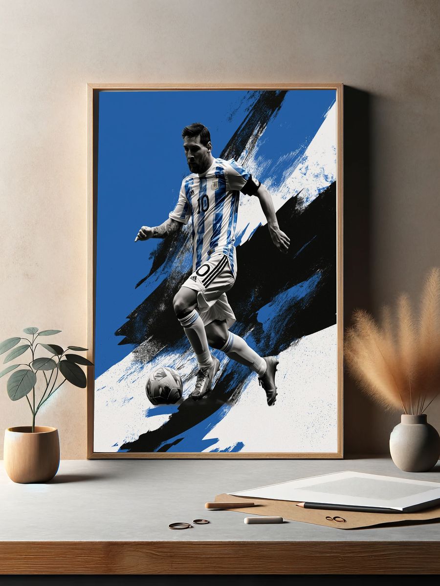 Argentina Football Star Sport Poster. — room view 2