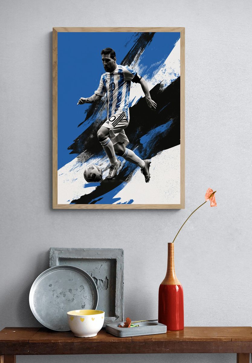 Argentina Football Star Sport Poster. — room view 3