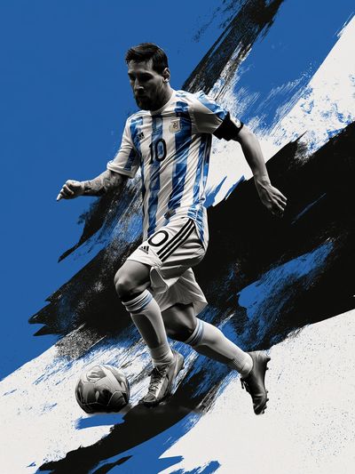 Argentina Football Star Sport Poster.