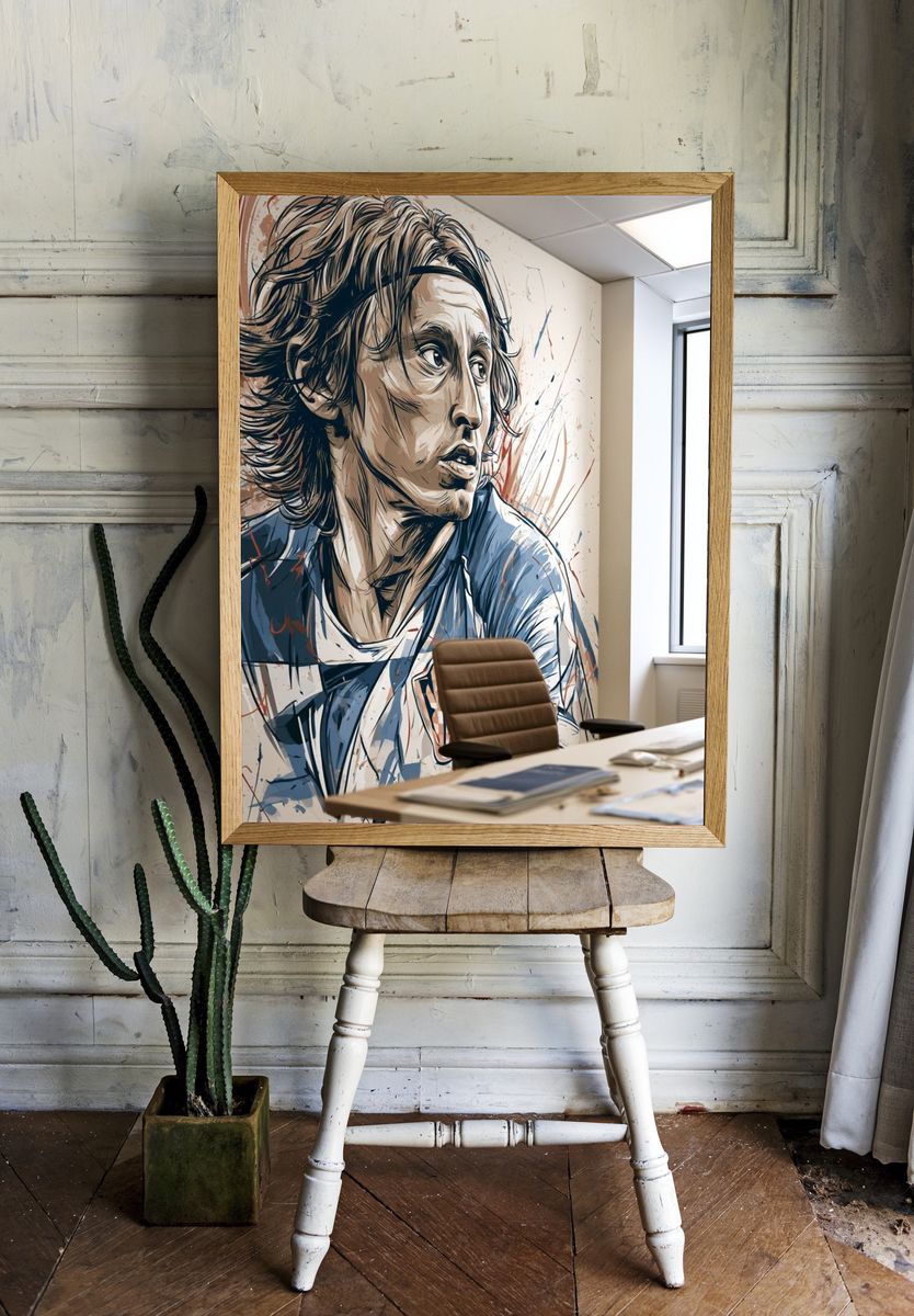 Dynamic Football Portrait Poster. room preview