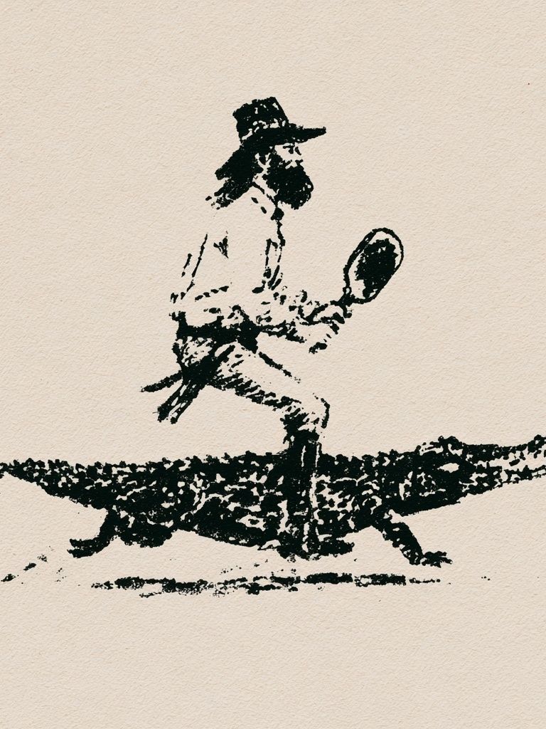 Tennis Player Ink Sketch Poster. poster — sport art